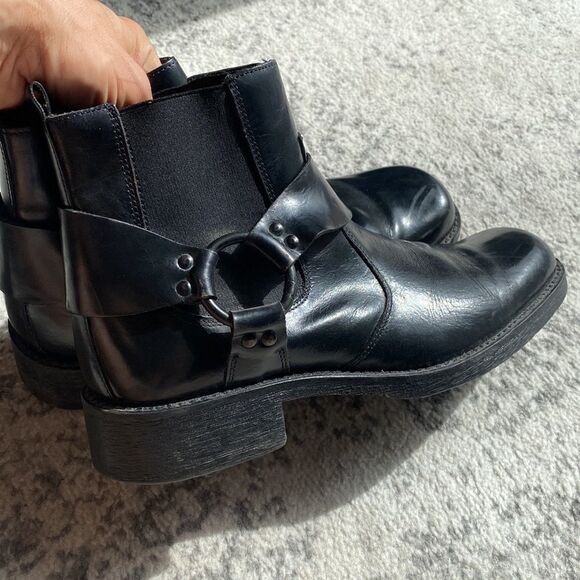 Natha Studio Lavorazione Artigiana Motorcycle Biker Boots Size 9 EUC main image 9